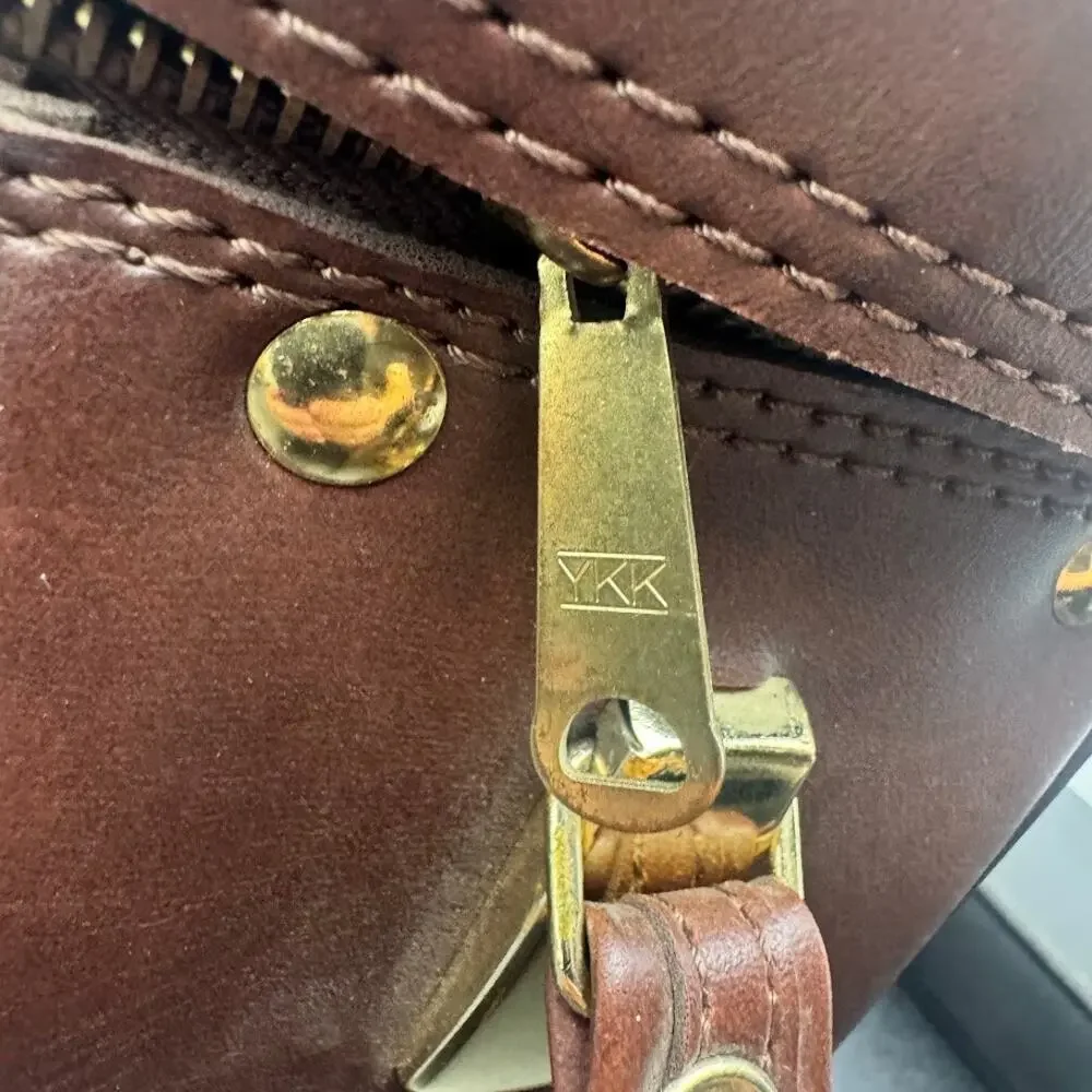 Sears Roebuck and Co Brown Leather Camera Bag T08-01 Korea